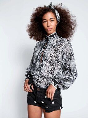 One Teaspoon Paisley Cotton Shirt
